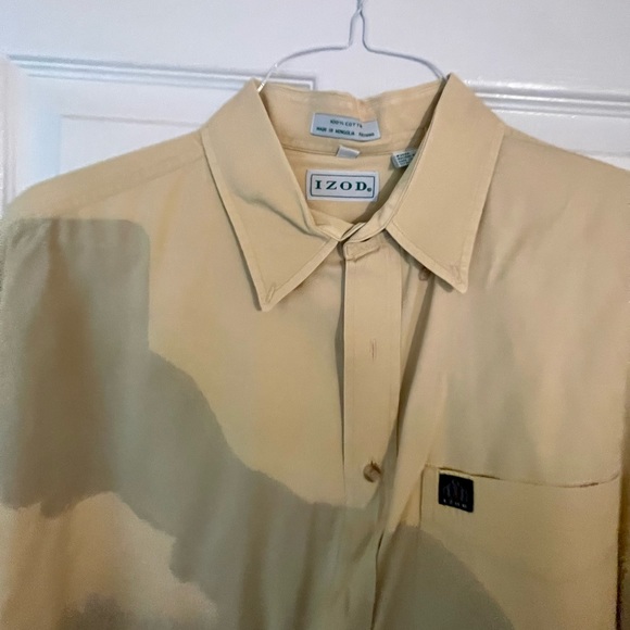 IZOD Mens Short Sleeve Button Down Shirt - Picture 2 of 3